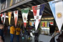 Flags representing different nationalities are seen at the 2022 Fiesta del Otoño.