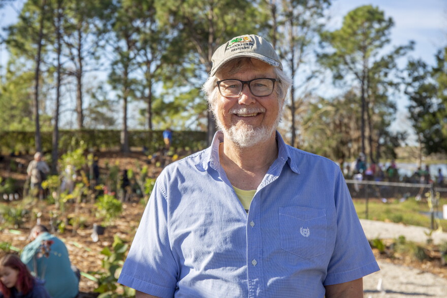 Charles Reith, with the non profit group Sarasota Urban Reforesters, ssays the trees planted in Bradenton will be able to absorb high levels of carbon much sooner than a traditional forest because of how closely together theya re planted. 