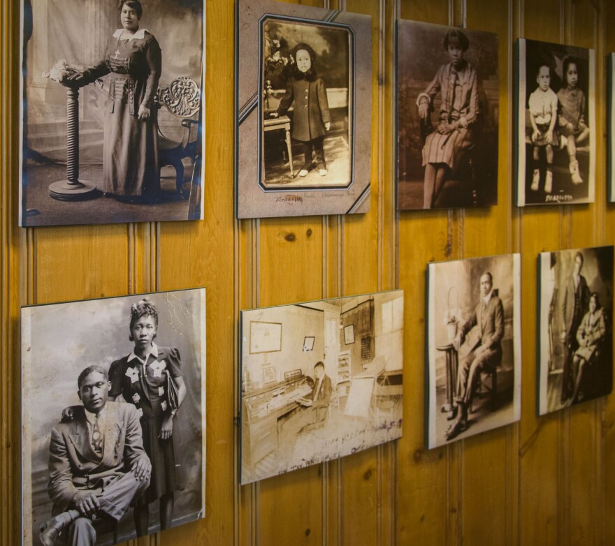 Some of the photos taken by Horace Brazelton on display in the “Through the Lens” exhibit at Ruby Falls.