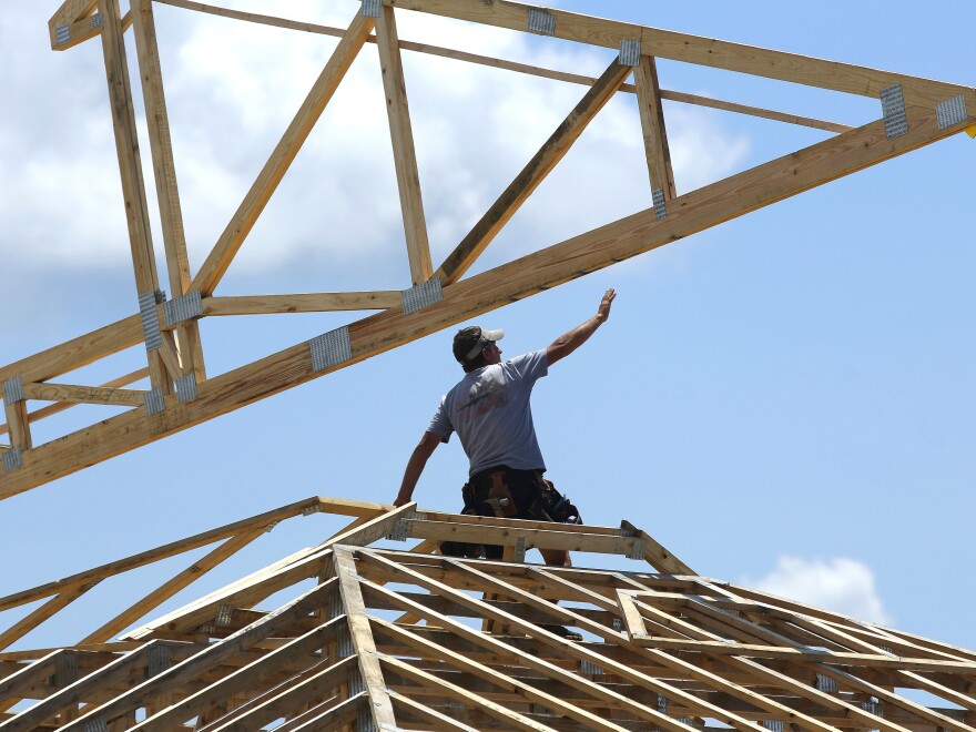 Construction workers building a commercial complex Thursday in Springfield, Ill., earlier this month. The sector has been on a gradual rebound following a devastating hit during the housing collapse in 2008.