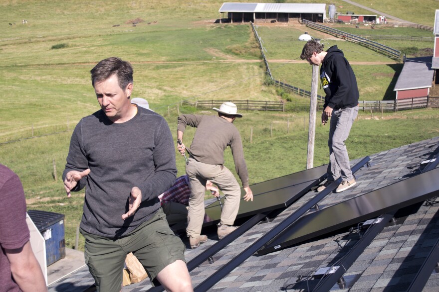 Give Solar founder Jeff Heie discussing the installation.