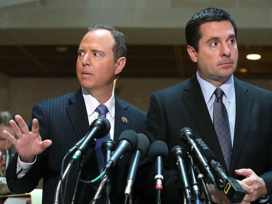 Democrats, led by House intelligence committee ranking member Adam Schiff (left), have been dueling with Republicans, led by House intelligence committee chairman Devin Nunes (right), for months over the FISA document.