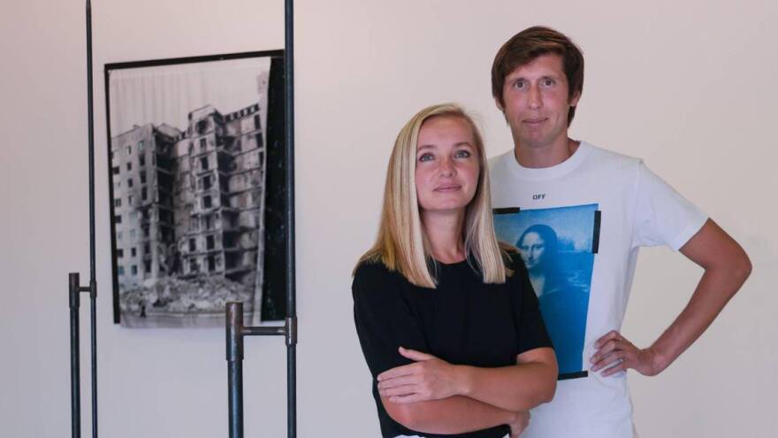 Julia and Max Voloshyn own Voloshyn Gallery in Kyiv, Ukraine, and opened a pop-up art exhibition near Wynwood in February. The war in their homeland is on their minds while they operate their current show “The Memory on Her Face” curated by Omar Lopez-Chahoud.