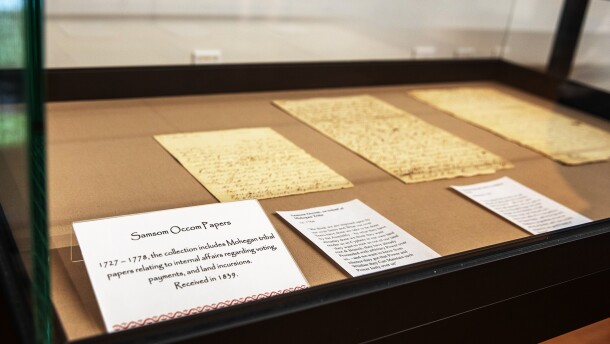The Mohegan Tribe has welcomed home several artifacts that are centuries old and culturally significant. Returned materials to the Mohegan Tribe include historical documents connected to Samson Occom, an 18th century Mohegan scholar and minister. They were in a collection at the Connecticut Museum of Culture and History. "Like many museums of its era, it collected objects under standards and assumptions that were very different from those that we hold today," said Robert Kret, the museum’s former executive director and CEO.