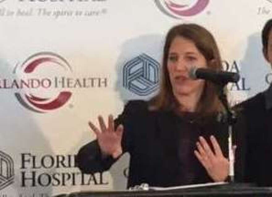 File photo of Health and Human Services Secretary Sylvia Burwell in Orlando. (Photo- Abe Aboraya, WMFE)