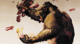 A poster for the 1933 film <em>King Kong </em>shows the famous monster ape holding helpless Ann Darrow (Fay Wray) atop the Empire State Building<em>.</em>
