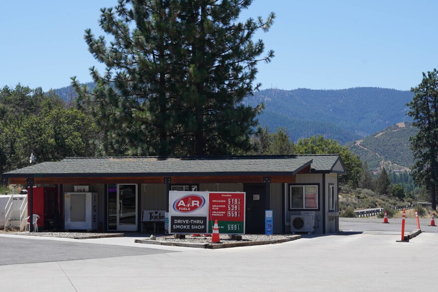 The Alturas Indian Rancheria smoke shop located on a federal allotment in Yreka on on July 15, 2026. State prosecutors say the tribe has used this location to sell contraband cigarettes.