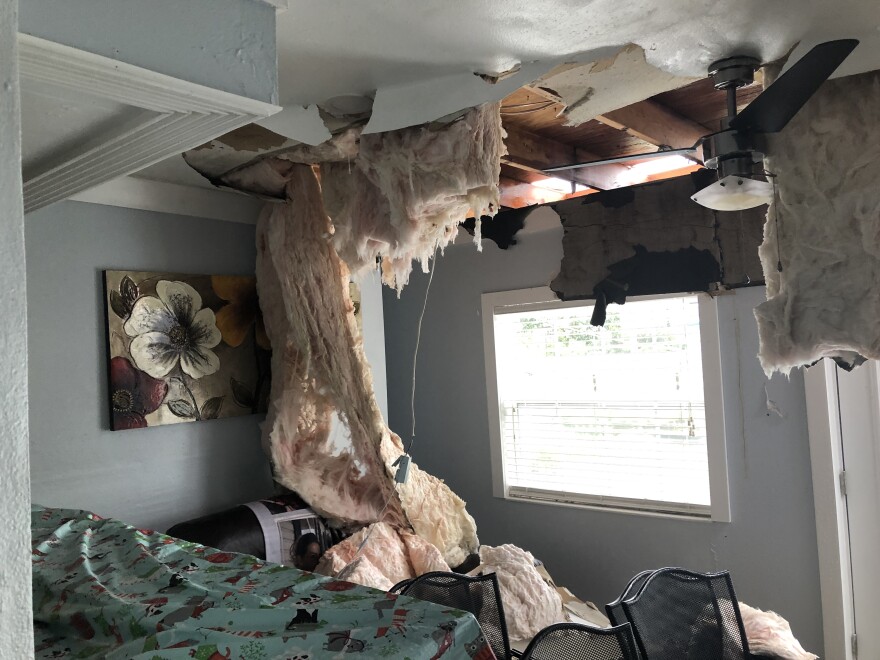  A home on Navarre Avenue in Sebring experienced a collapsed ceiling.