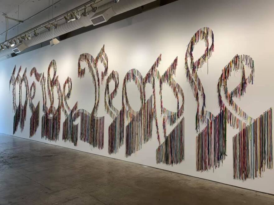 Nari Ward's "We the People" is on display at The Contemporary in downtown Dayton. 