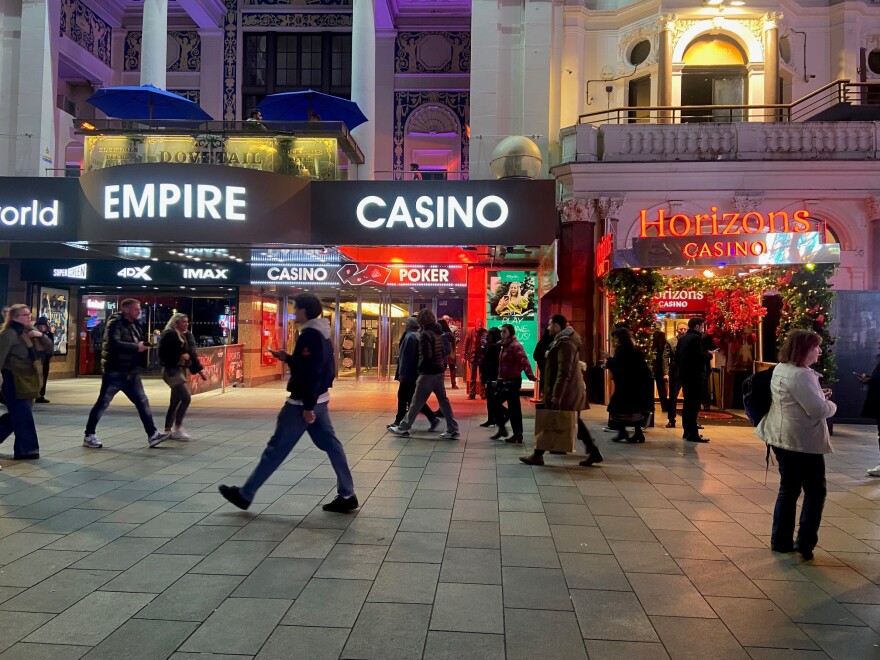 Leicester Square in London offers a mix of casinos, betting shops