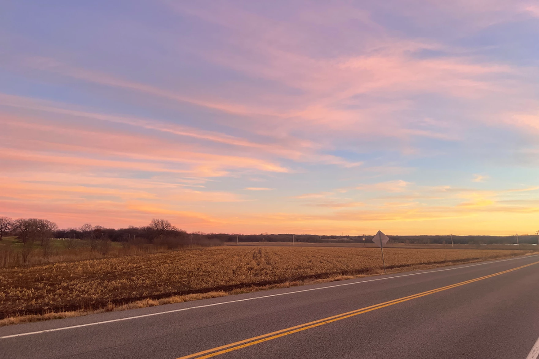sunset in southern Oklahoma