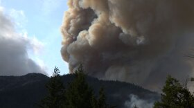 The Sourdough Fire has consumed 1,710 acres of forest since starting July 29. // CREDIT: Washington State Department of Transportation North on Twitter.