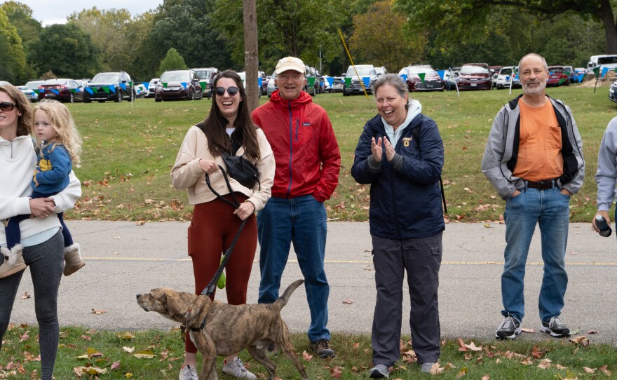 Attendees at Wagner Subaru Outdoor Experience on Saturday, October 7, 2023 in Dayton, Ohio. (Ruthie Herman for WYSO)