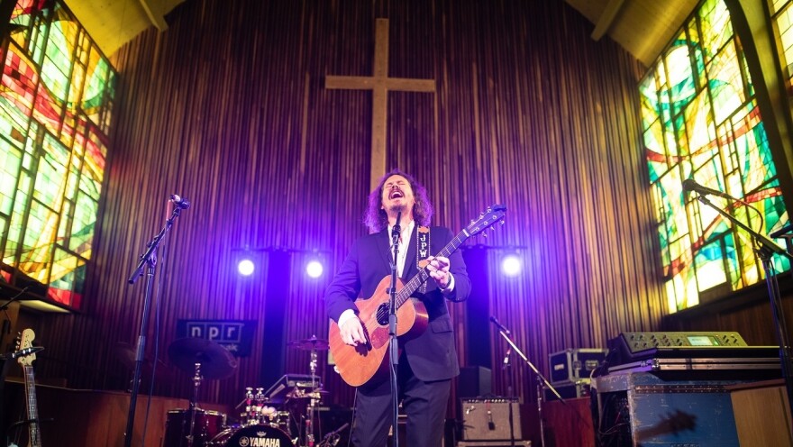 John Paul White performs at the Tiny Desk Family Hour at Central Presbyterian Church in Austin, TX during the 2019 SXSW music festival.