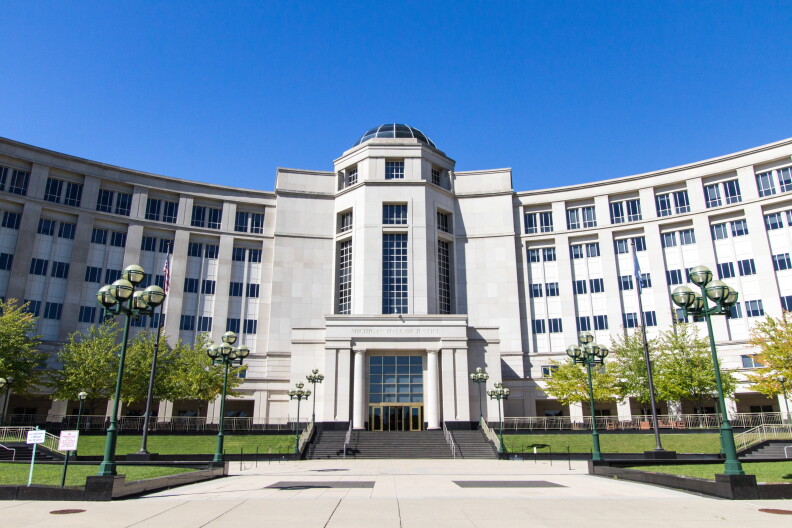 Michigan Hall Of Justice Supreme Court Building In Lansing