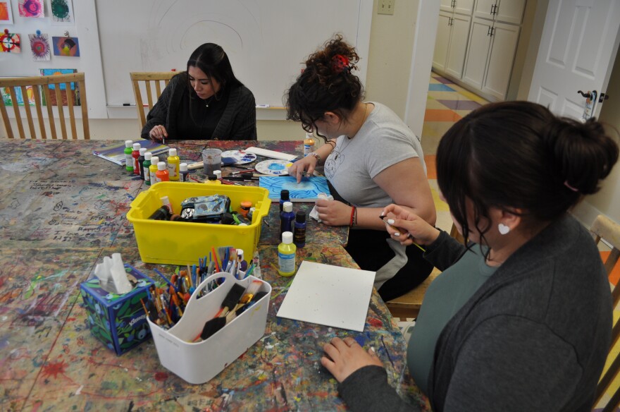 Young adults using art to express their grief at the Children's Bereavement Center of South Texas.