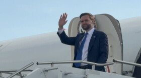  Vice President JD Vance arrives in Kansas for a rally in favor of Sen. Roger Marshall.