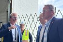 U.S. Sen. Jon Husted (right) and U.S. EPA Administrator Lee Zeldin (center-right) tour Revive Environmental in Columbus in July 2026.