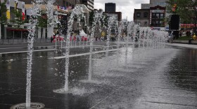 Water sprinklers in streed
