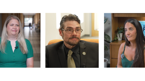 From left to right, Rep. Melanie Stinnett, Cecil Ince and Rep. Betsy Fogle.