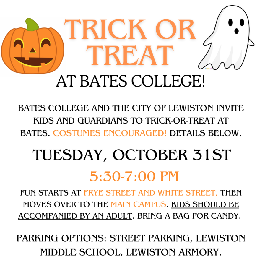 Bates College hosting trick-or-treat event for Lewiston kids | Maine Public