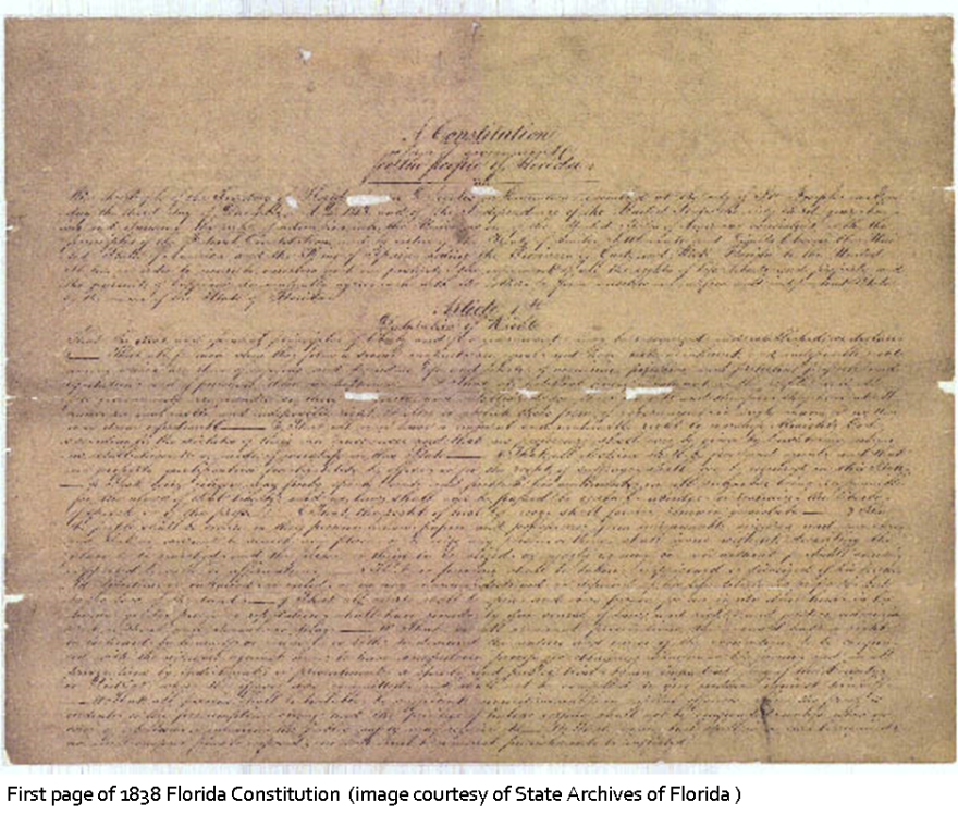 1838 Florida Constitution