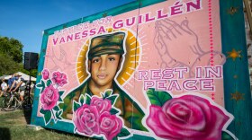 A mural in Austin in remembrance of Fort Hood Army Specialist Vanessa Guillen, who died by suspected homicide. Her remains were found in late June.