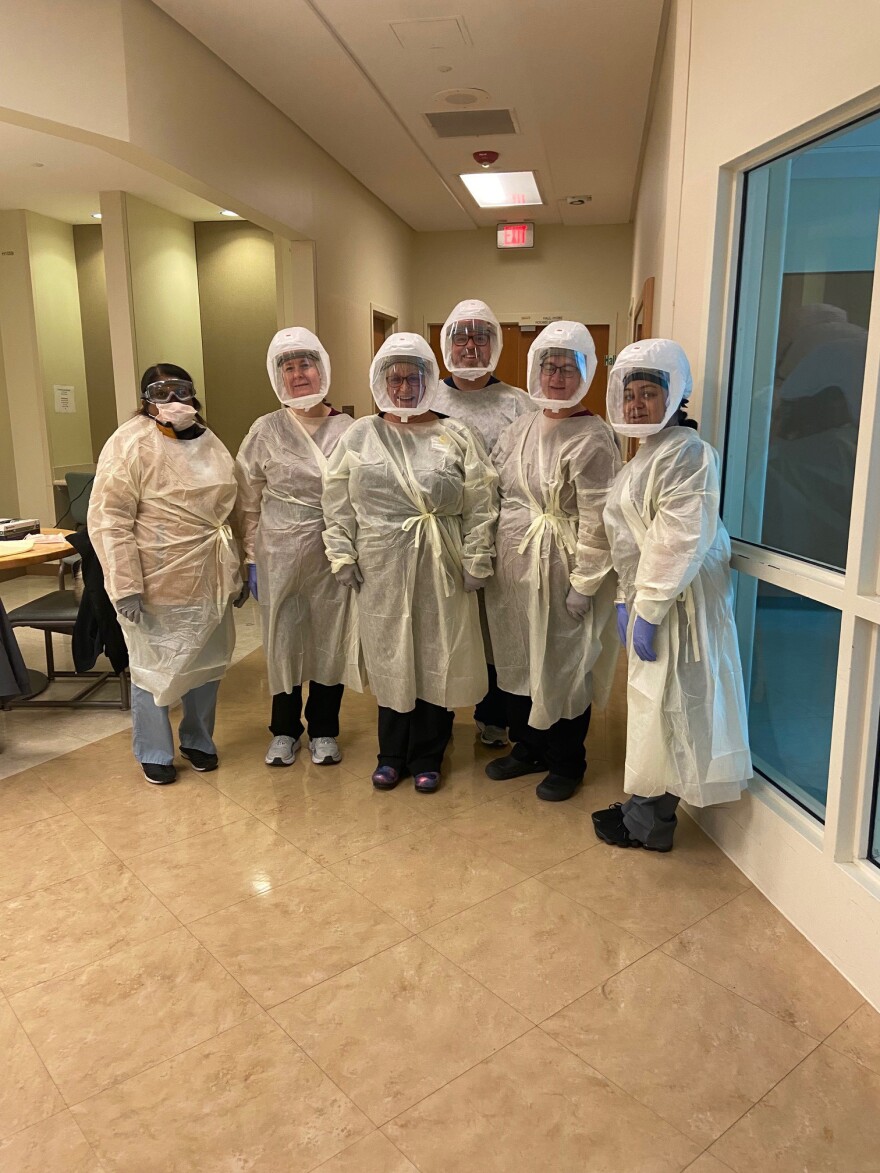 Jackie Sims, administrative director of clinical operations at Augusta Medical Group, is third from left.