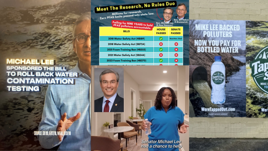 Many of the campaign ads in the 2026 Senate District 7 race have focused on Republican incumbent Senator Michael Lee's track record on regulating Duke Energy and PFAS contamination.