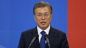 South Korea's President Moon Jae-In speaks during his presidential inauguration ceremony at National Assembly on May 10, 2017 in Seoul, South Korea. (Chung Sung-Jun/Getty Images)