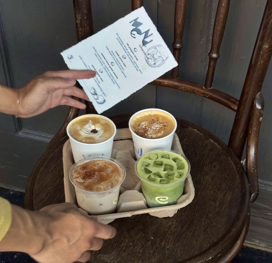 An assortment of coffees and machas