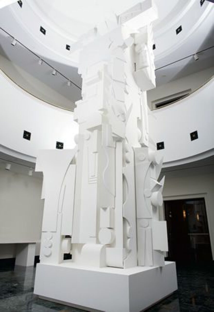The monumental sculpture 'Dawn’s Forest' by preeminent American artist Louise Nevelson (1899-1988) is one of the most iconic works in The Baker Museum’s permanent collection. 