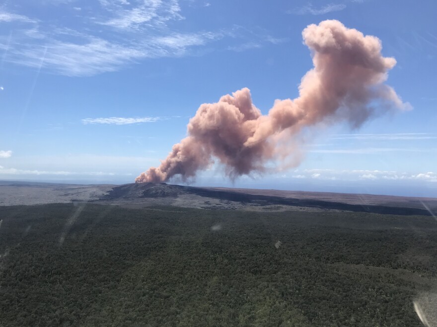 Ground shaking from a preliminary 5.0 magnitude earthquake south of Pu'u O'o caused rockfalls and possibly additional collapse into the crater on Kilauea volcano's East Rift Zone.