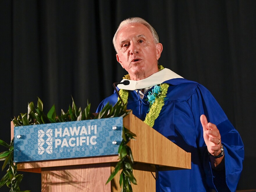 John F. Scarpa receives an honorary doctorate from HPU in 2024.