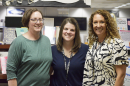 From left, Amy Reiman, Natalie Spath and Tara Hafermann. Each teacher instruct their students on the importance of media literacy.