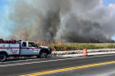 U.S. 41 fire burns south of U.S. Route 41 in Everglades National Park in April 2026