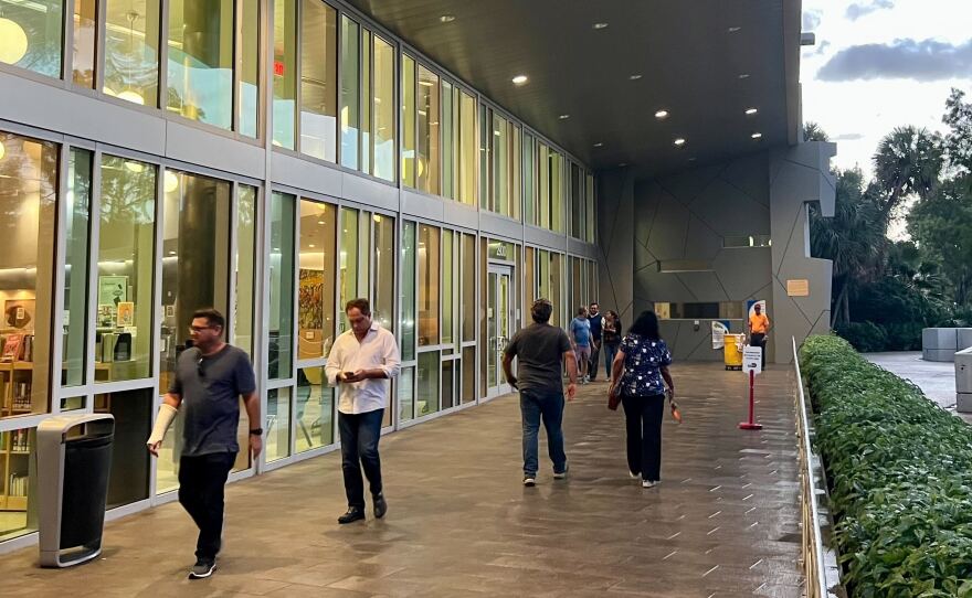 The Northeast Aventura Branch Library, a polling precinct for Election Day 2022.