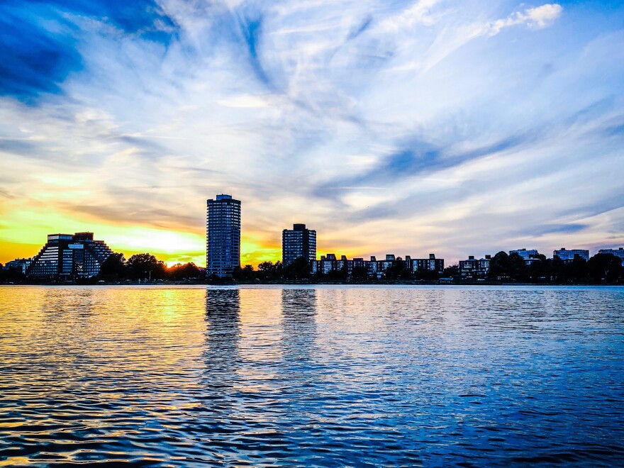 view of the Charles River from the Dr. Paul Dudley White Bike Path