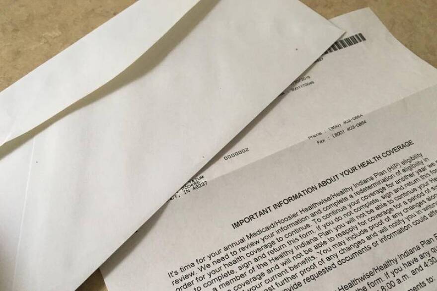 A draft of a letter, previously posted online by the Indiana FSSA, informing HIP beneficiaries of the six-month lockout policy. The lockout policy has now been approved by the federal government as part of the HIP program.