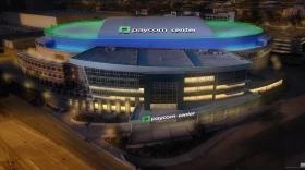 An artist mockup of Paycom Center in downtown Oklahoma City, Okla.