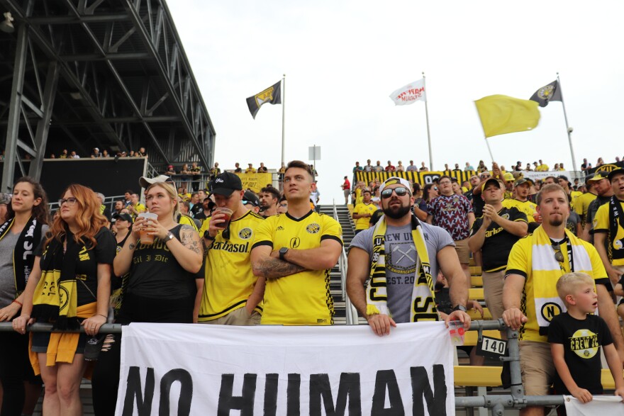 Columbus Crew supporters at the Nordecke fan section on September 29, 2019.