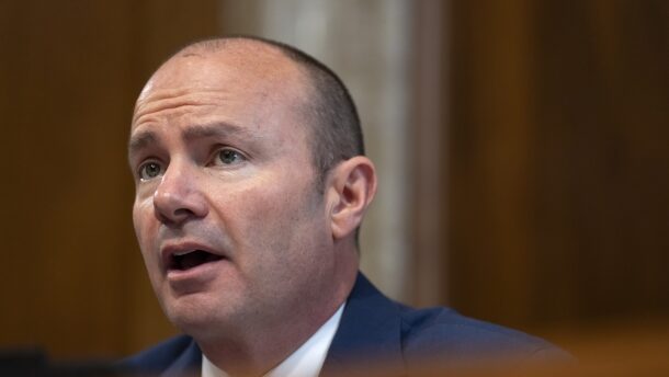 Committee chairman Sen. Mike Lee, R-Utah, speaks during a hearing of the Senate Committee on Energy and Natural Resources on Capitol Hill, June 18, 2025, in Washington.