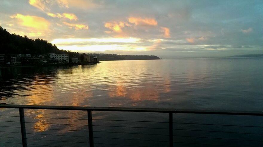The view from Harbor West condominium in West Seattle.  