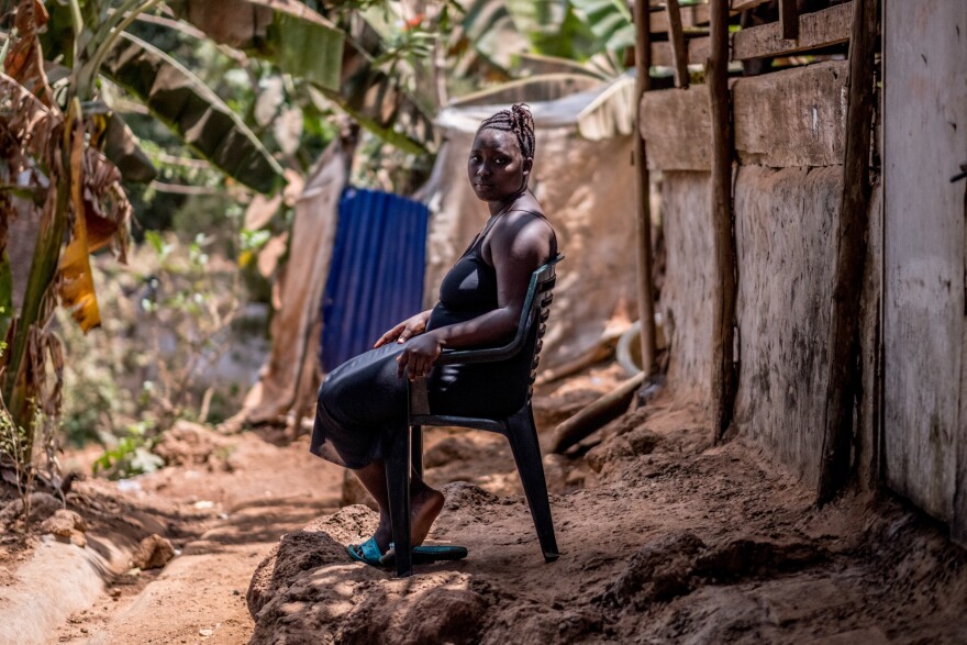 Fatmata Dabo, 20 who lost her home and most of her family to last year's mudslide. "In the past my mother was always there," she says. "But now she's gone."