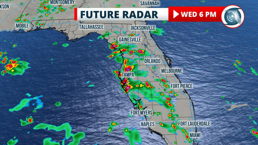 6 PM Wednesday Radar