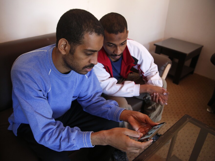 Alexanda Kotey, left, and El Shafee Elsheikh were indicted Wednesday on eight counts. The ISIS militants are accused of being part of an ISIS cell dubbed "the Beatles" in the killings of four American hostages and others.