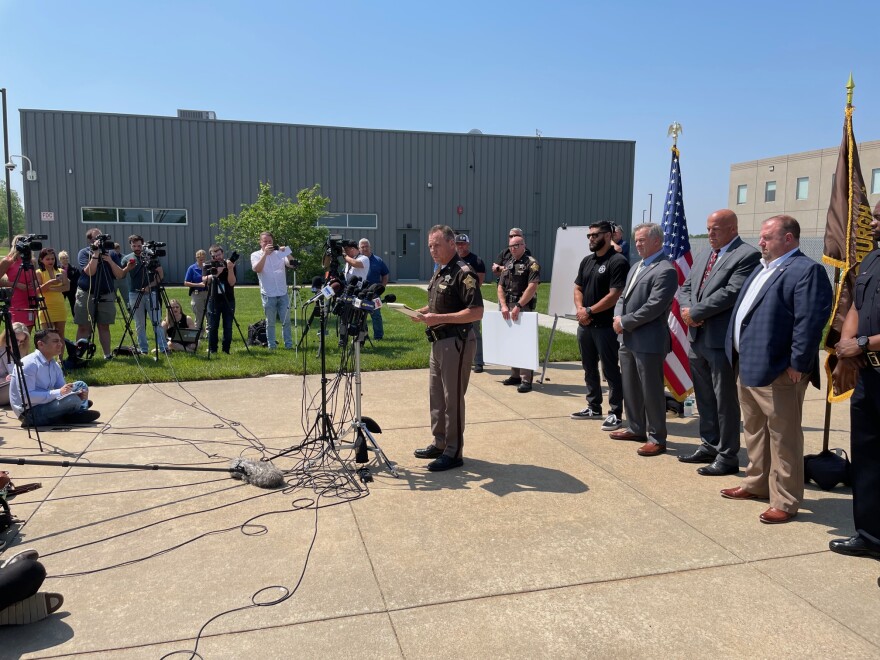 Vanderburgh County Sheriff Dave Wedding Address the media on Tuesday