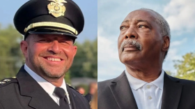 Marion County Sheriff candidates from left to right: Republican Tom Vaughn and Democrat Kelvis Williams.