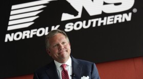 Norfolk Southern Railroad CEO Alan Shaw speaks during an interview Wednesday, June 21, 2023, in Atlanta.