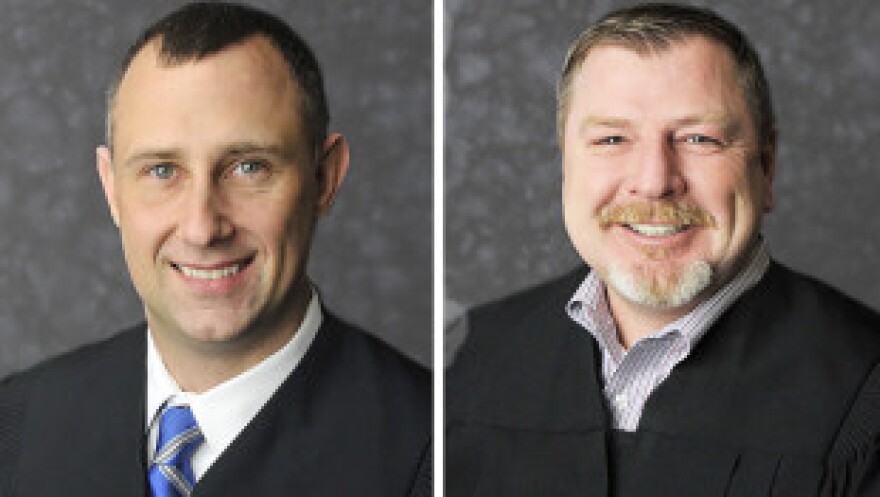 Judge Bradley Jacobs and Judge Andrew Adams were visiting Indianapolis for a judicial education conference. Provided by the Indiana Supreme Court